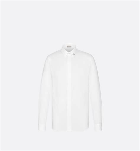 dior homme bee|Shirt with Embroidered Bee Jewel White Cotton Poplin .